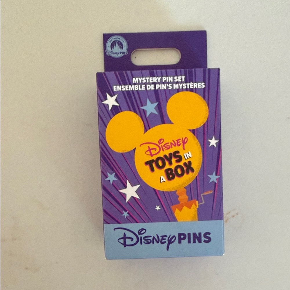 Disney Toys in a Box Mystery Pin Set - Purple & Yellow